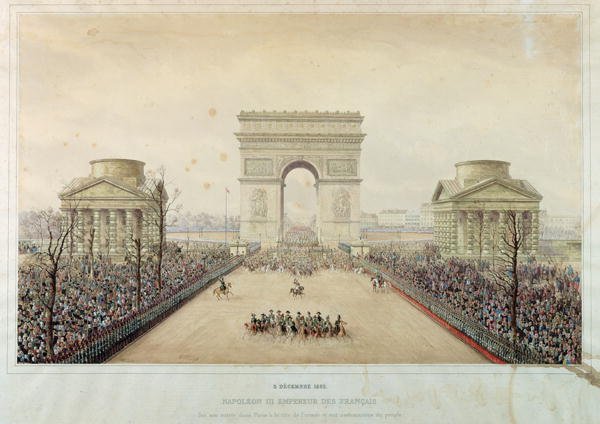 Entry of Napoleon III into Paris through the Arc de Triomphe
