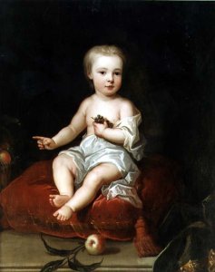 Portrait of Holles St John 1710-38 youngest son of Henry 1st Viscount St John as a child