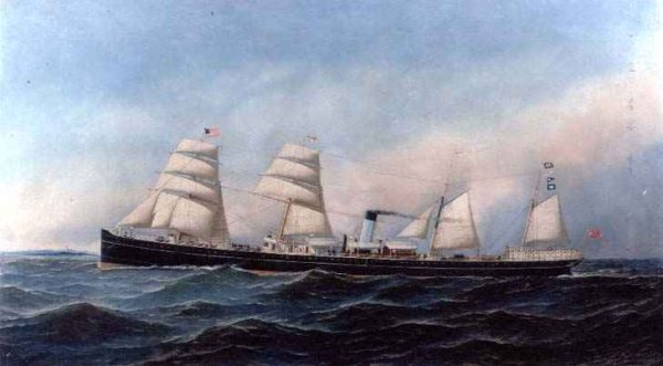 The Steam and Sail Ship Lydian Monarch