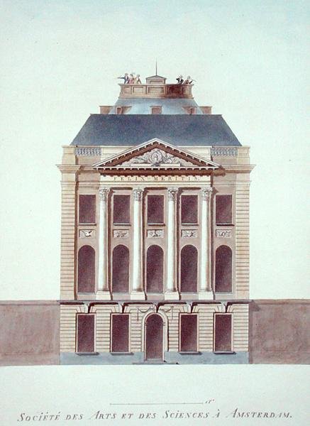 Society of Arts and Sciences Amsterdam from Choix des Monuments Edifices et Maisons les plus remarquables du Royaume des Pays Bas