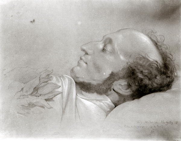 Felix Mendelssohn 1809-47 on his deathbed