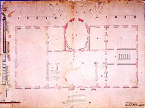 Plan of the Presidents House Washington
