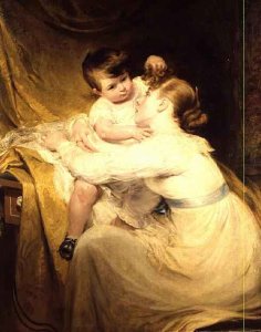 Portrait of Mrs De Wint and her Daughter Helen