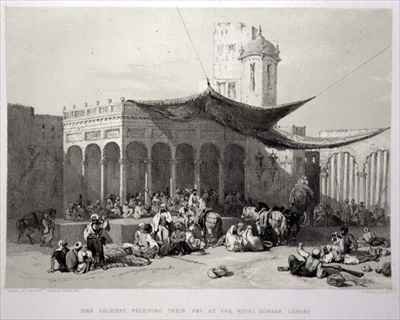 Panjab Sikh Soldiers Receiving their Pay at the Royal Durbar Lahore