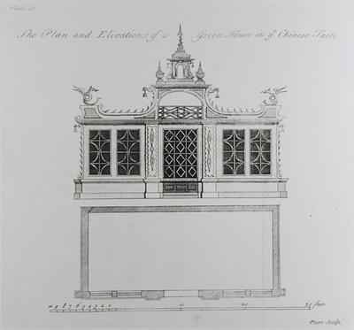 The Plan and Elevation of a Green House in the Chinese Taste