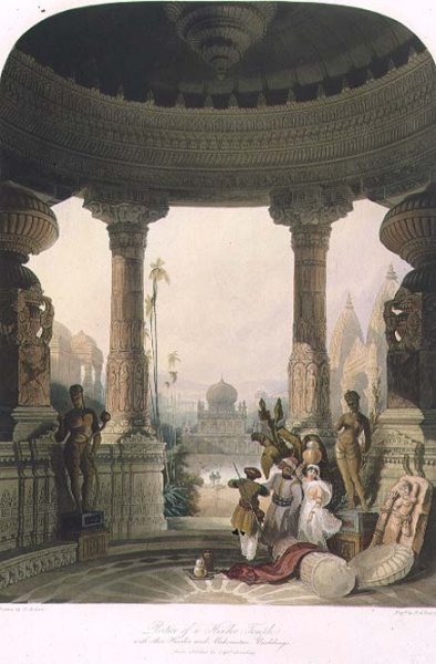 Portico of a Hindoo Temple with other Hindoo and Mahomedan Buildings