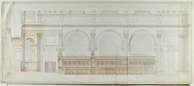 Elevation of the choir in St Pauls Cathedral as redecorated by CR Cockerell 1788-1863