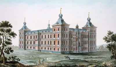 Chateau at Ronse Belgium from Choix des Monuments Edifices et Maisons les plus remarquables du Royaume des Pays Bas