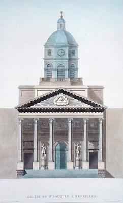 Church of St Jacques Brussels from Choix des Monuments Edifices et Maisons les plus remarquables du Royaume des Pays Bas