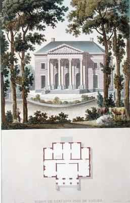 Country House near Haarlem Holland from Choix des Monuments Edifices et Maisons les plus remarquables du Royaume des Pays Bas