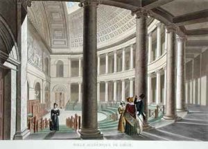 Interior of the Academy at Liege from Choix des Monuments Edifices et Maisons les plus remarquables du Royaume des Pays Bas