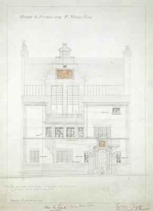 Working drawing for House and Studio for F Miles Esq Tite Street Chelsea