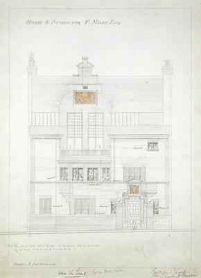 Working drawing for House and Studio for F Miles Esq Tite Street Chelsea