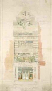 Design for the Facade of McLean Fine Art Galleries Haymarket London