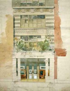 Design for the facade of McLean Fine Art Galleries Haymarket London 2