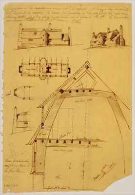 View plan and detail of house