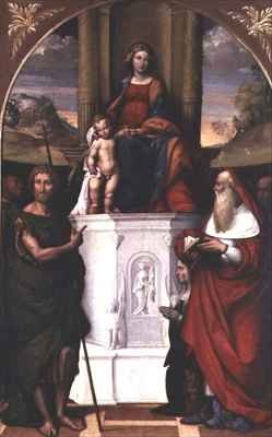 The Virgin Enthroned with St Jerome and St John