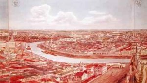 Panorama of Moscow depicting the Moskva River