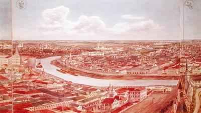 Panorama of Moscow depicting the Moskva River
