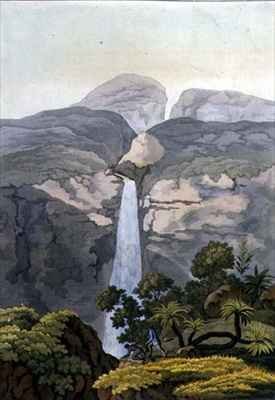 River Vinagre Waterfall near the Puraci Volcano Nova Granada Brazil
