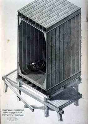 Isometrical Projection of one of the Tubes of the Britannia Bridge