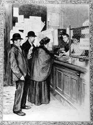 Pension Day Pensioners Collecting their Old Age Pension