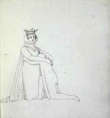 Drawing of Mrs Siddons as Constance