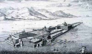 Borromeo Palace on LIsola Bella Lake Maggiore Italy