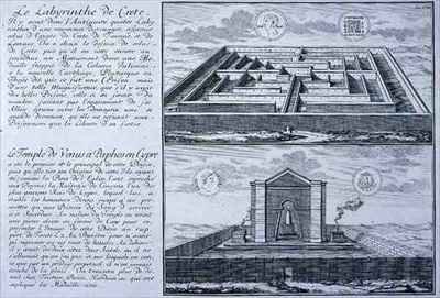The Labyrinth in Crete and the Temple of Venus Paphos Cyprus