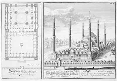 Plan and View of the Blue Mosque 1609-16