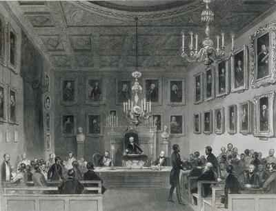 View of the Interior of Somerset House Showing a Meeting of the Royal Antiquarian Society