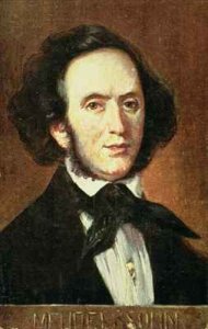 Portrait of Felix Mendelssohn German composer