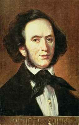 Portrait of Felix Mendelssohn German composer