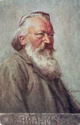 Portrait of Johannes Brahms German composer