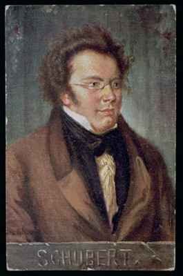 Portrait of Franz Schubert Austrian composer