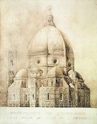 Florence Cathedral from the East from Fragments dArchitecture du Moyen Age et de la Renaissance