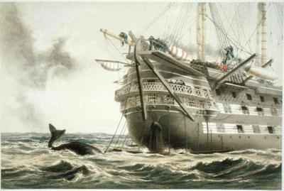 HMS Agamemnon laying the original Atlantic cable