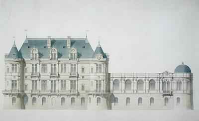 Design for the north facade of the Chateau de Chantilly