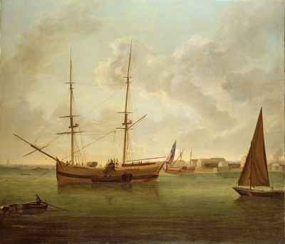 Collier Brig Discharging her Cargo of Coal into Lighters near Limehouse