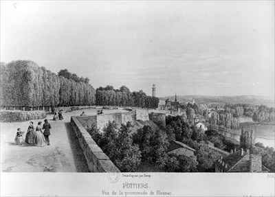 View of the Promenade de Blossac Poitiers