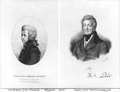 Wolfgang Amedeus Mozart 1756-91 and Ferdinando Paer 1771-1839