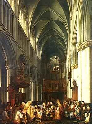 Entrance of Louis XIV 1638-1715 into the Cathedral of Saint Omer