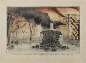 View of the Great Conflagration at New York July 10th 1845