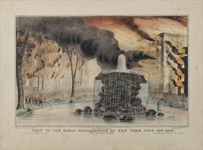 View of the Great Conflagration at New York July 10th 1845
