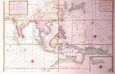 Coastal chart extending from northwestern India to northern Australia by way of Japan and the Philippines