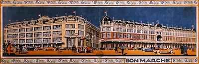 Poster commemorating the inauguration of the new Le Bon Marche store