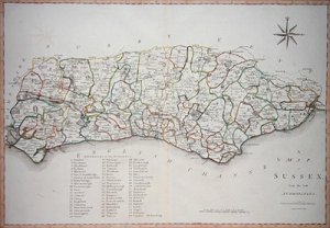 Map of Sussex