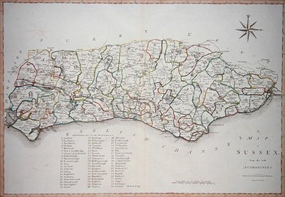 Map of Sussex