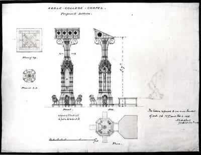 Design for a Lecturn, Keble College Chapel, Oxford