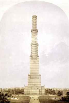 Design for Converting the Crystal Palace into a 1000 ft High Tower